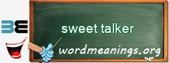 WordMeaning blackboard for sweet talker